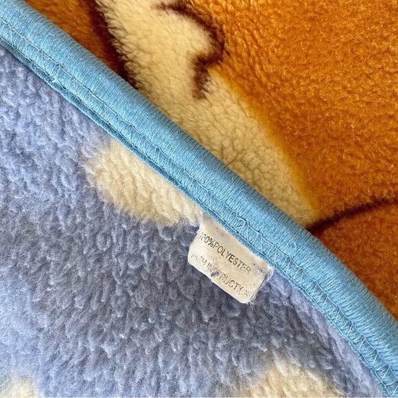 Vintage Chip and Dale Disney Blue Throw Blanket Lap Cover Rare 38” x 58” - Picture 7 of 11